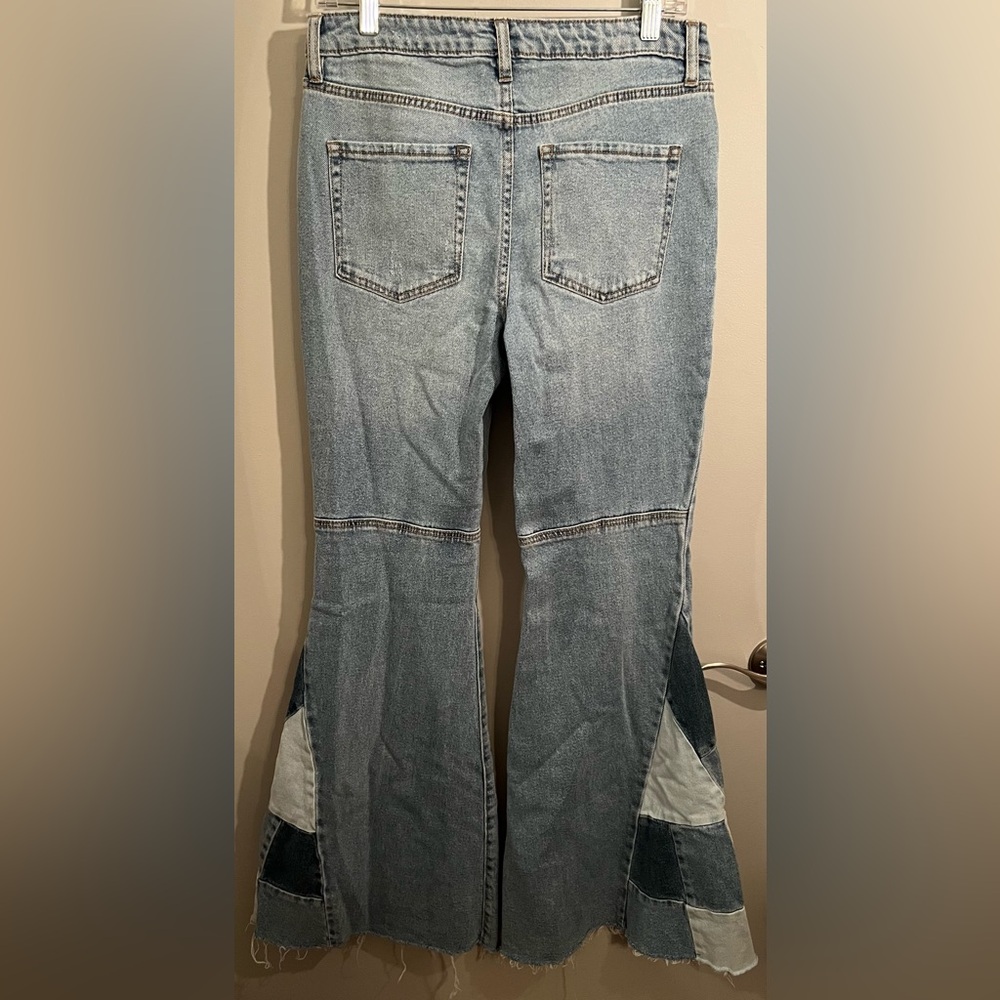 Patchwork Flared Jeans - image 4